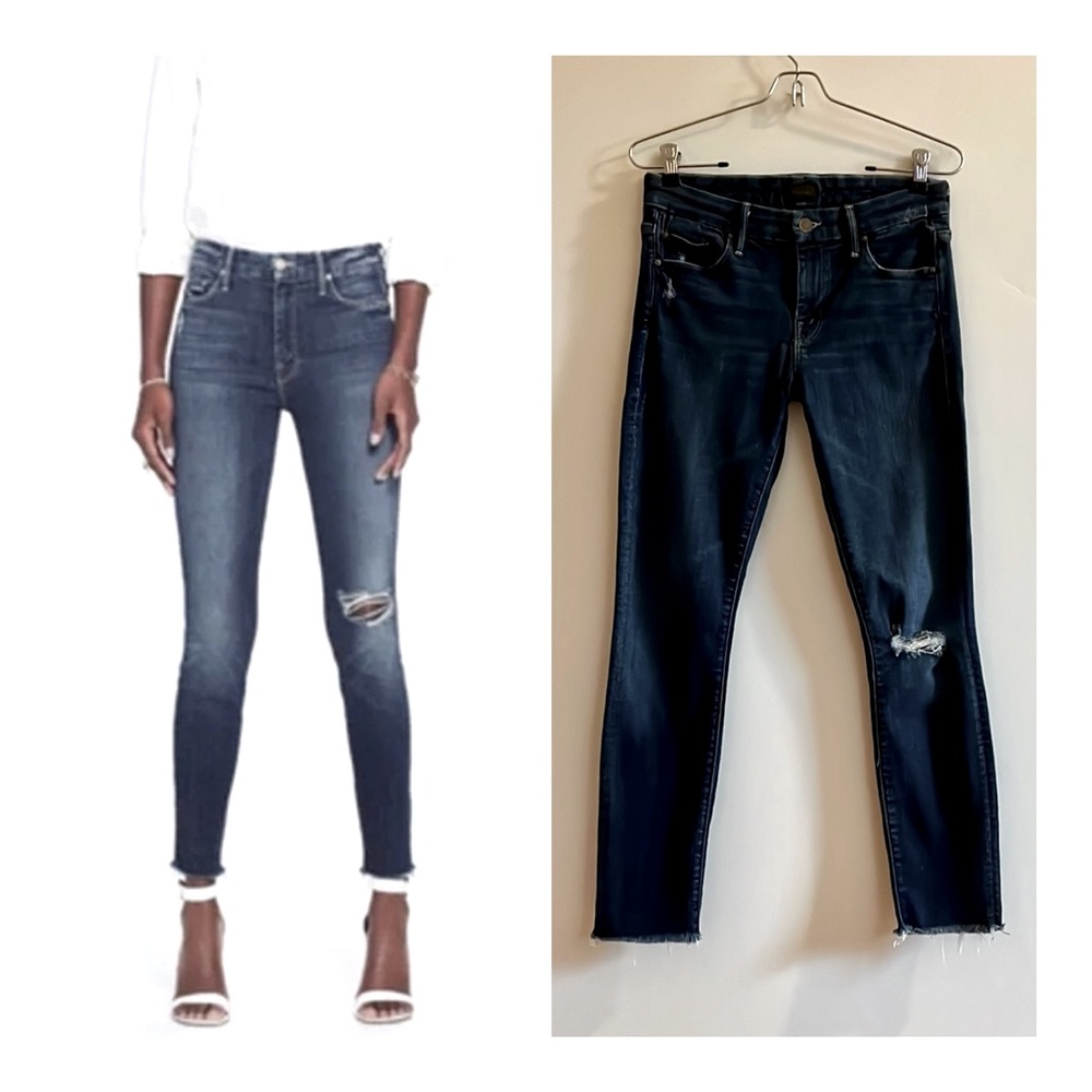 Women's Distressed Blue Jeans